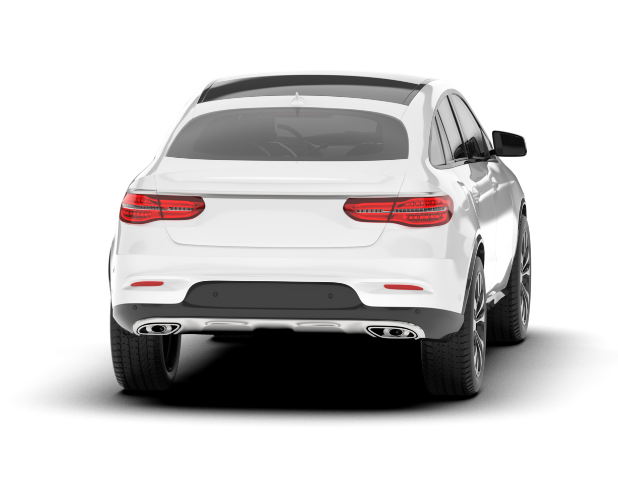 White SUV on transparent background. 3d rendering - illustration png