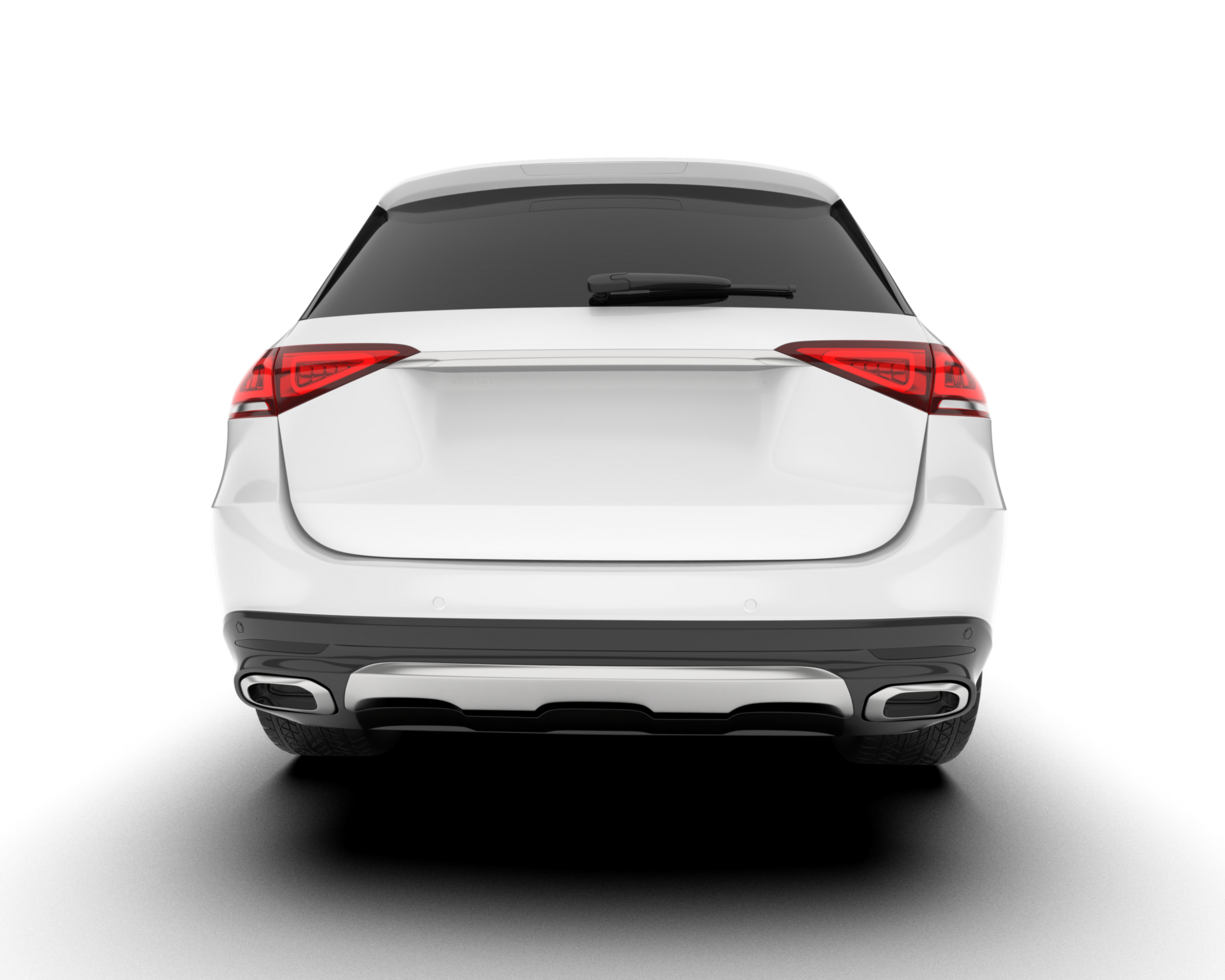 White SUV on transparent background. 3d rendering - illustration png