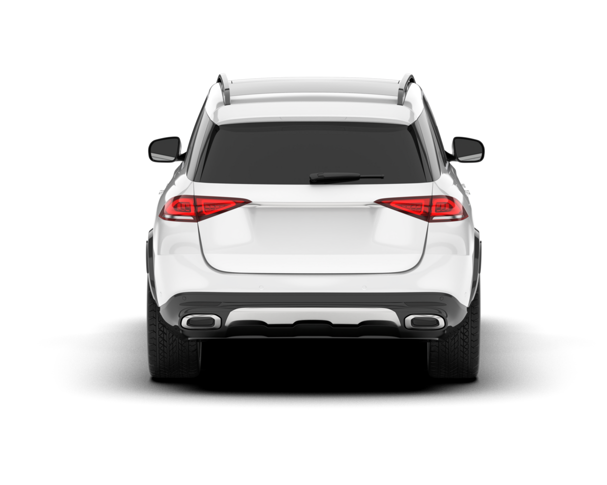 White SUV on transparent background. 3d rendering - illustration png