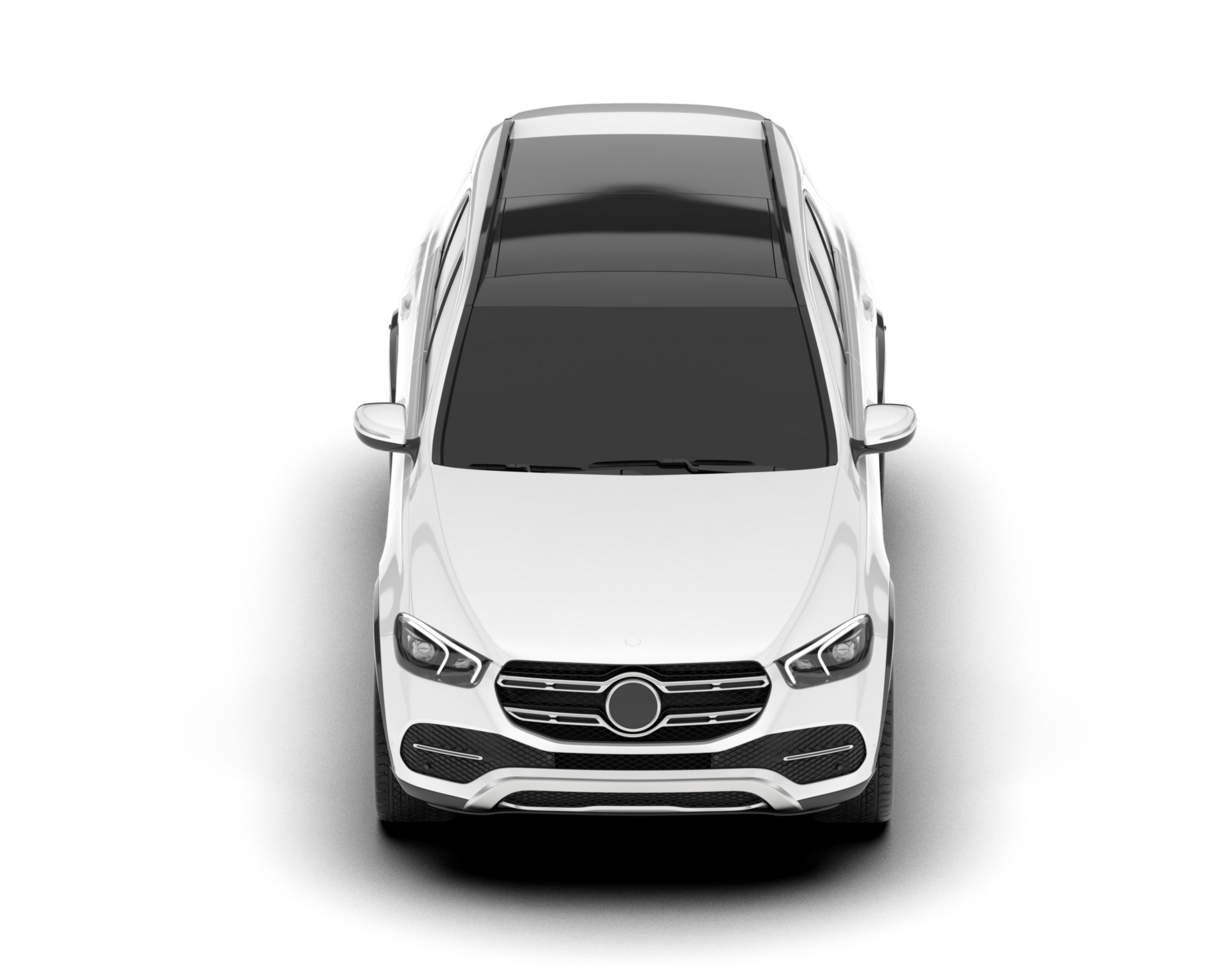 White SUV on transparent background. 3d rendering - illustration png