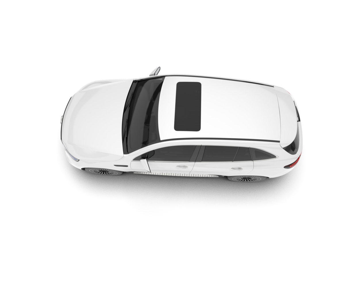 White SUV on transparent background. 3d rendering - illustration png