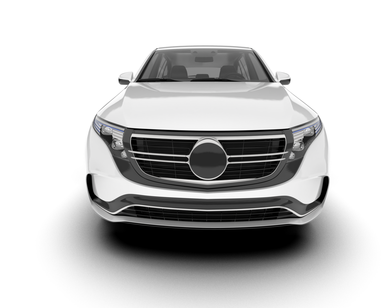 White SUV on transparent background. 3d rendering - illustration png