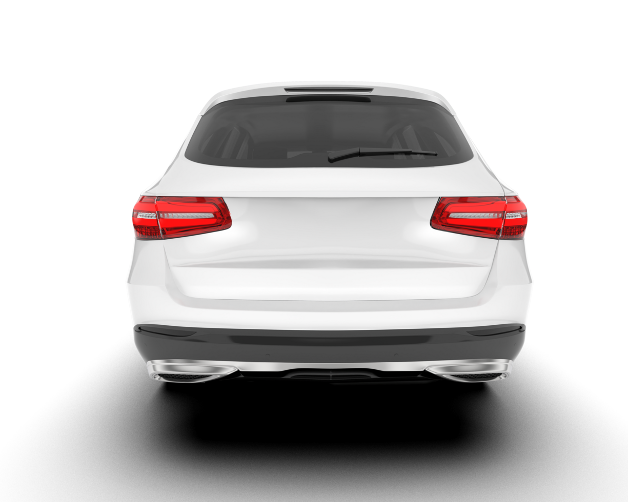 White SUV on transparent background. 3d rendering - illustration png