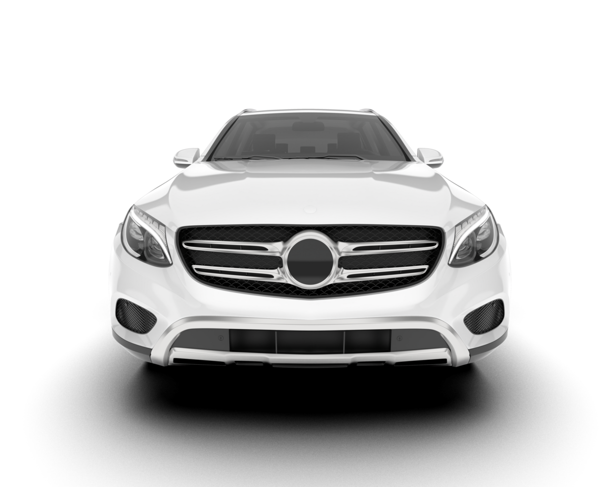 White SUV on transparent background. 3d rendering - illustration png