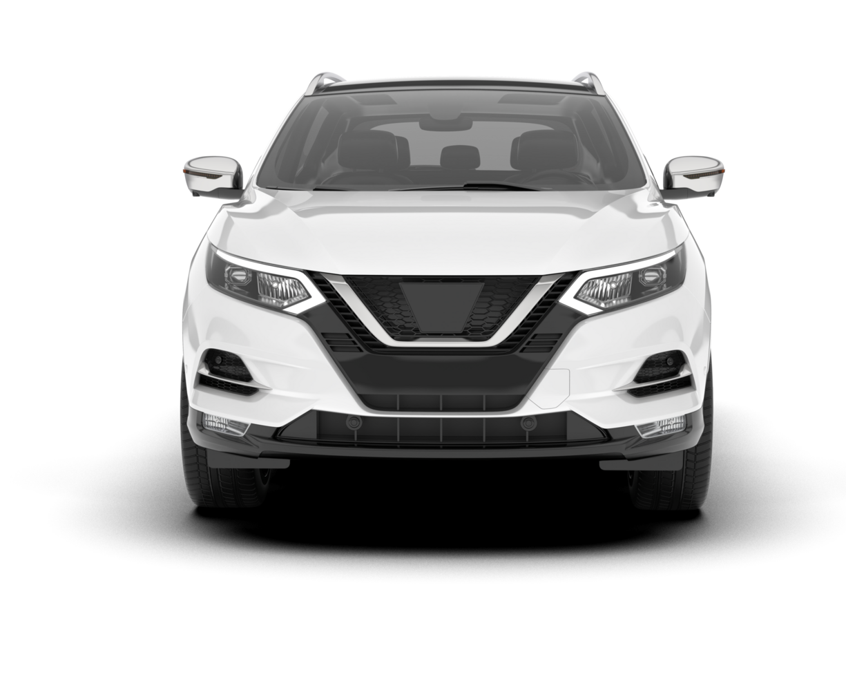 White SUV on transparent background. 3d rendering - illustration png
