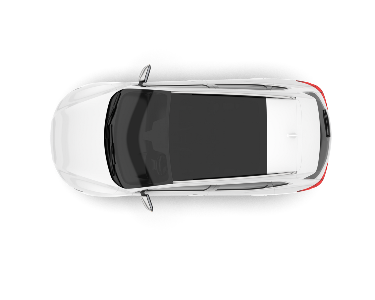White SUV on transparent background. 3d rendering - illustration png