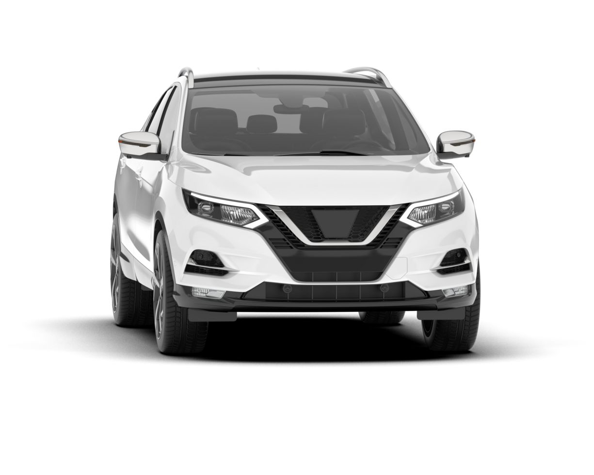 White SUV on transparent background. 3d rendering - illustration png