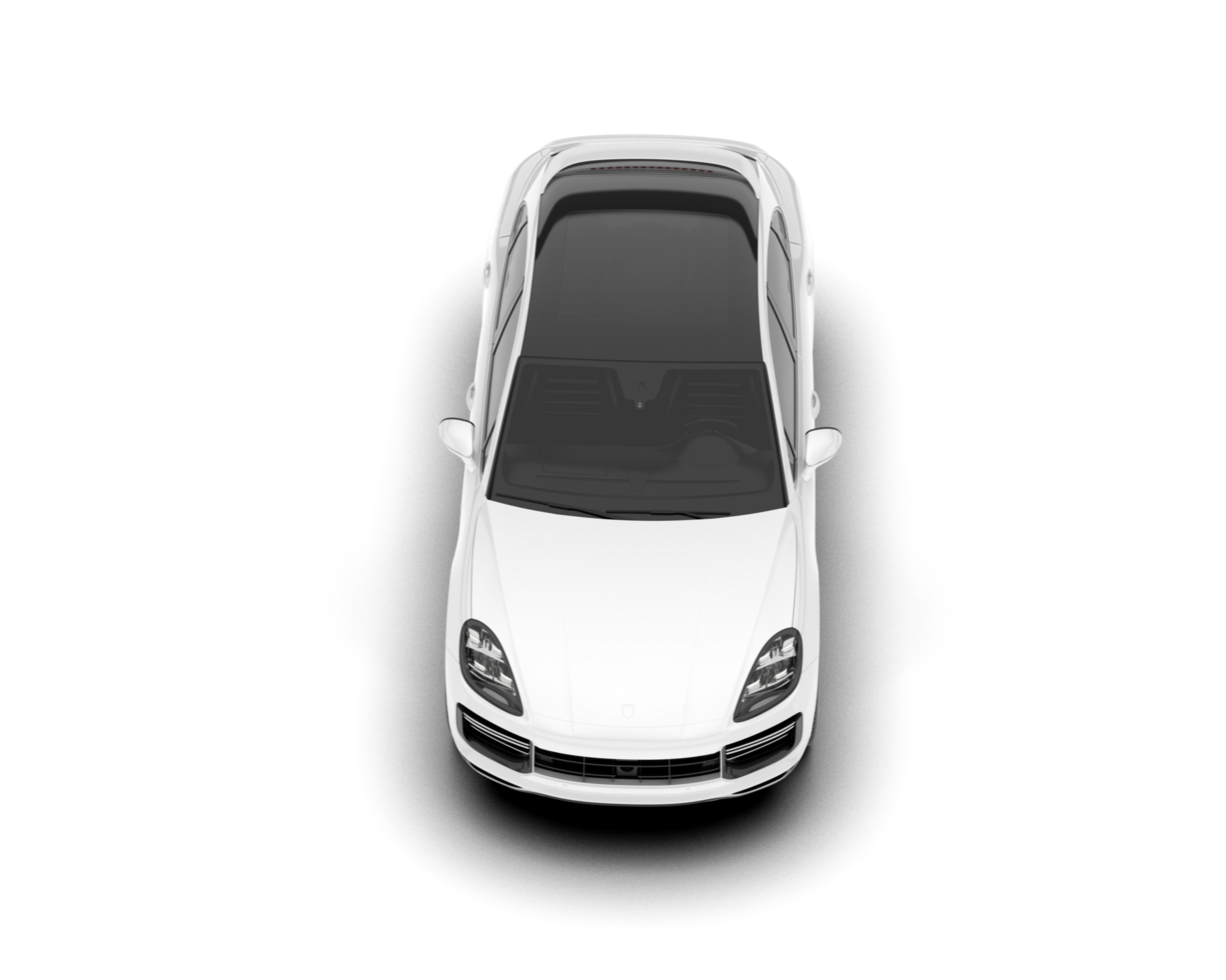 White SUV on transparent background. 3d rendering - illustration png