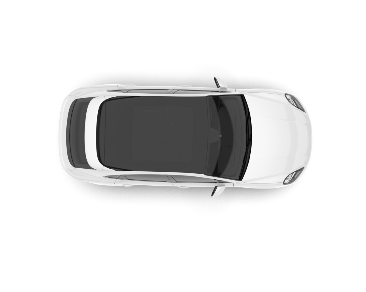 White SUV on transparent background. 3d rendering - illustration png