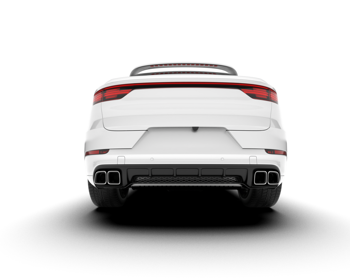 White SUV on transparent background. 3d rendering - illustration png