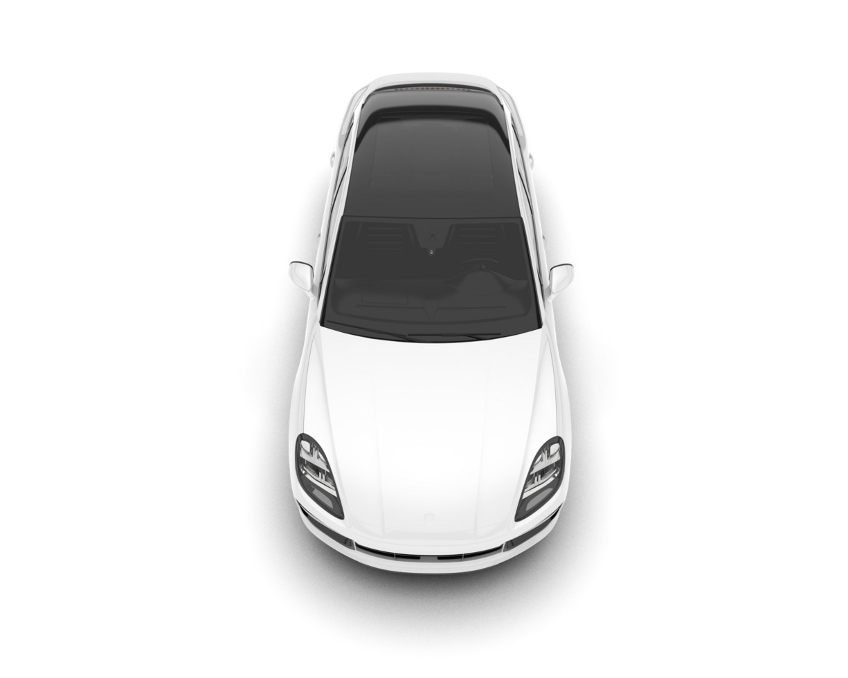 White SUV on transparent background. 3d rendering - illustration png