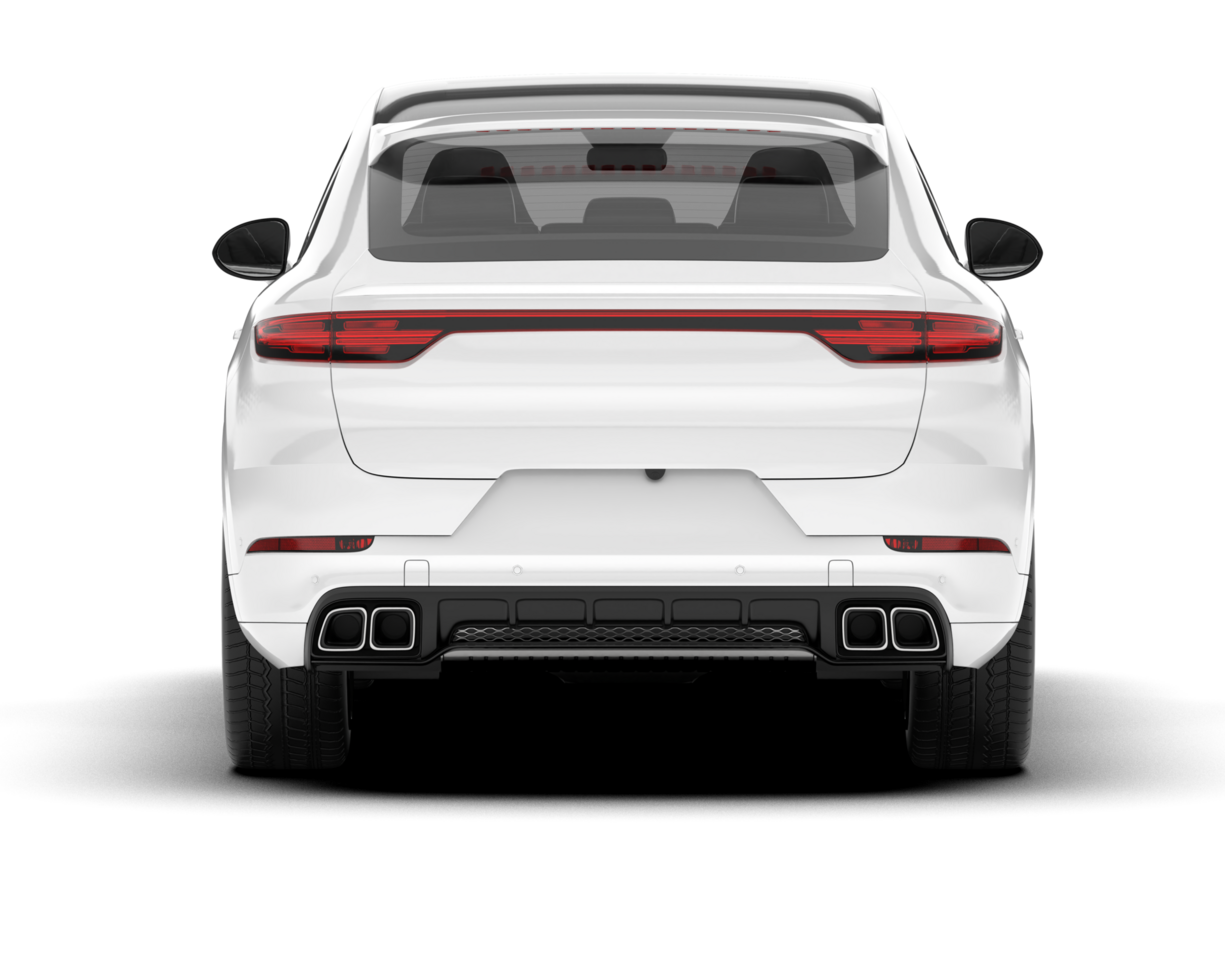 White SUV on transparent background. 3d rendering - illustration png