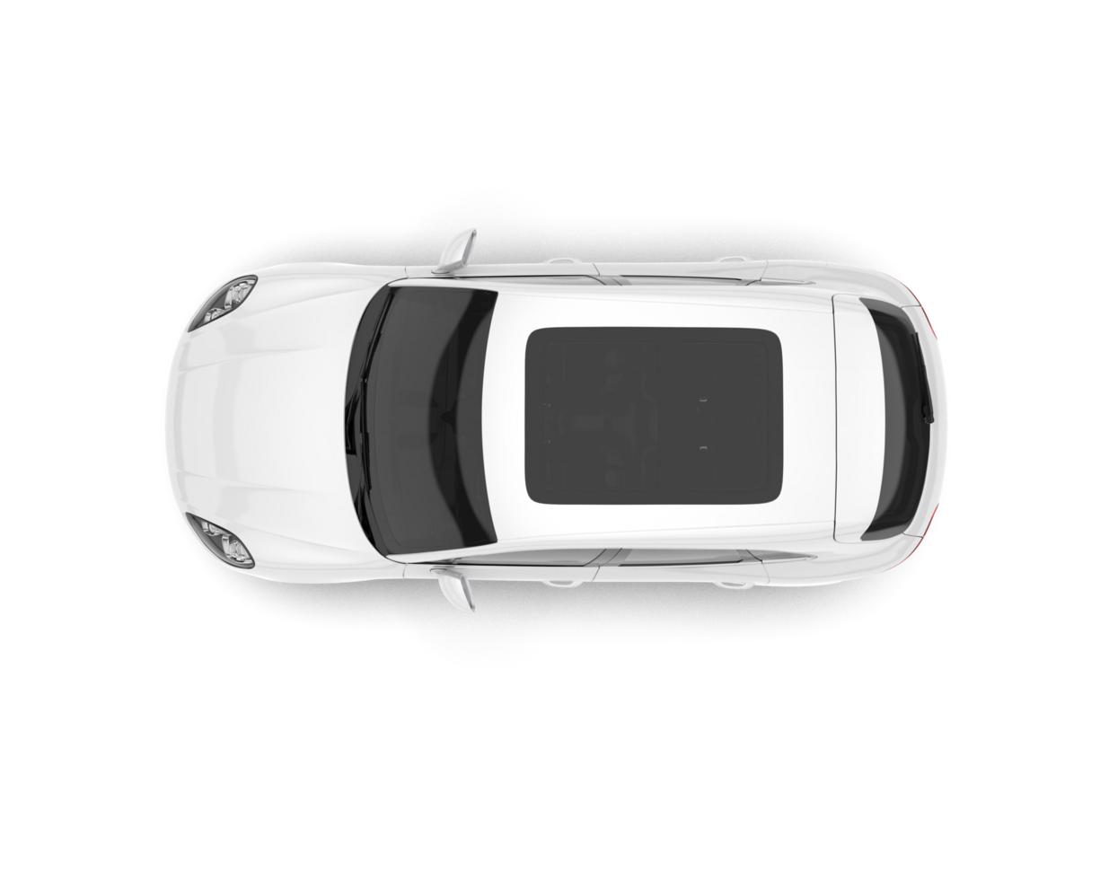 White SUV on transparent background. 3d rendering - illustration ...