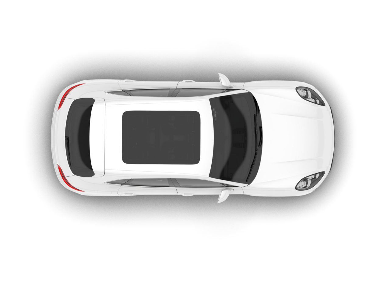 White SUV on transparent background. 3d rendering - illustration png