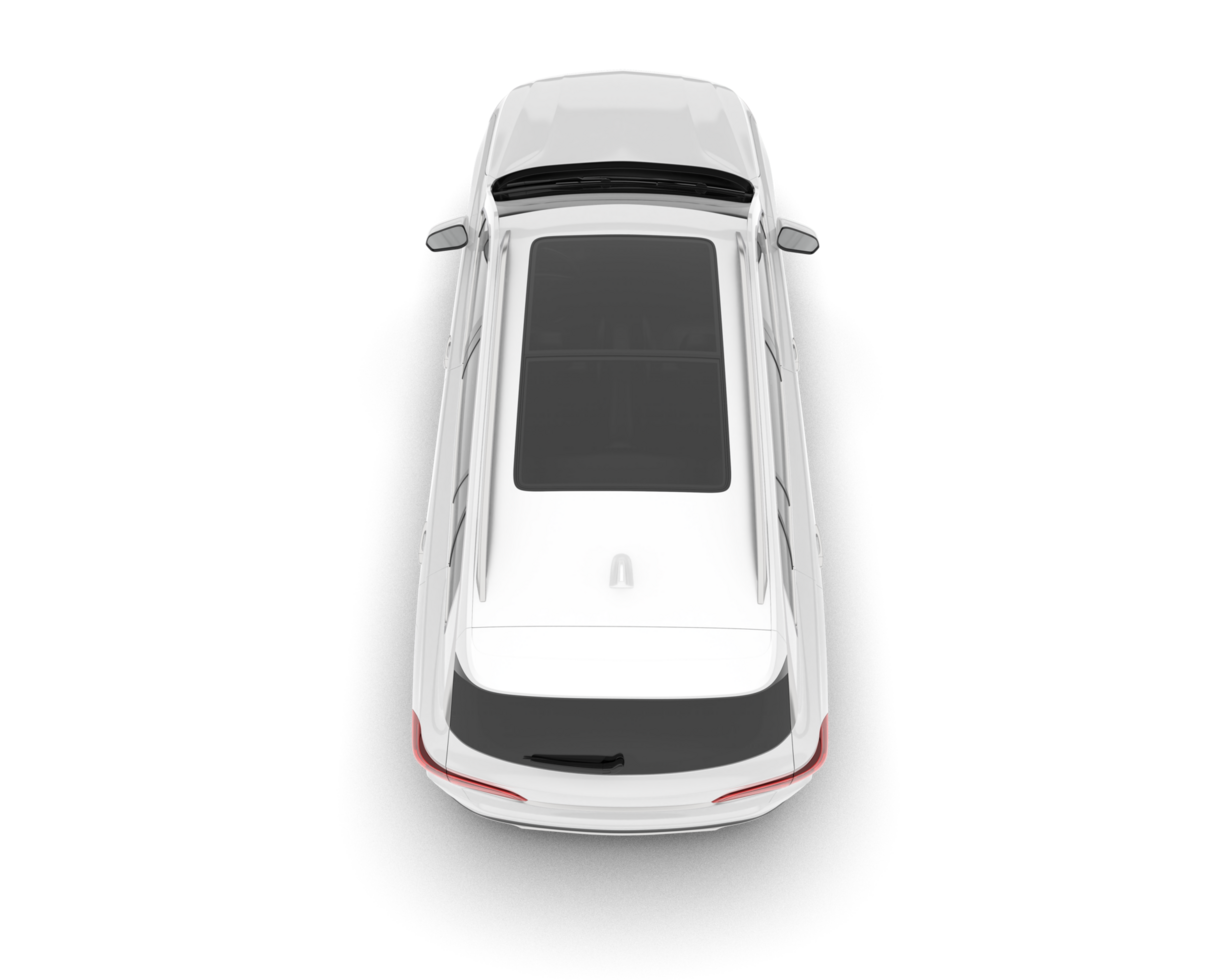 White SUV on transparent background. 3d rendering - illustration png
