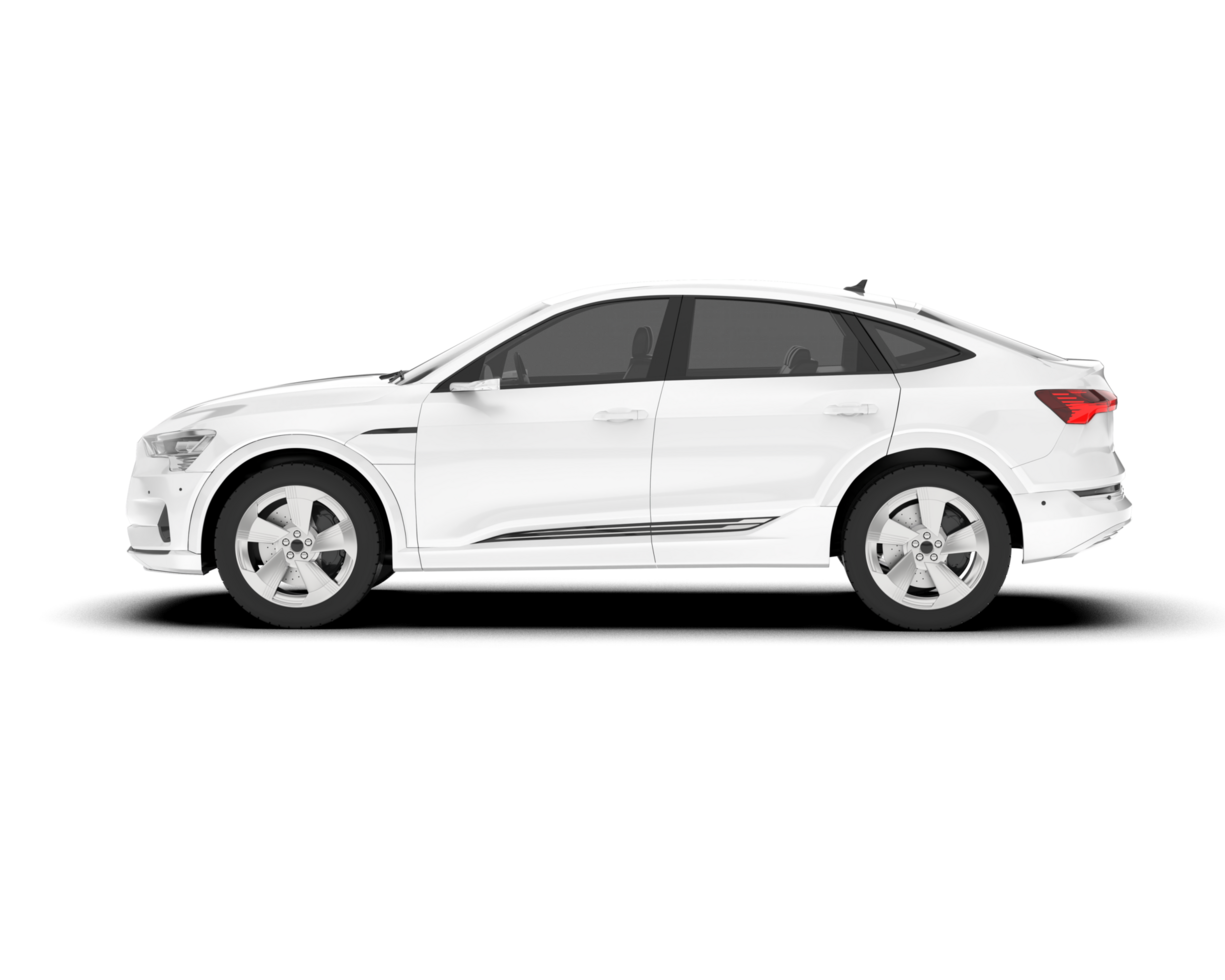 White SUV on transparent background. 3d rendering - illustration png