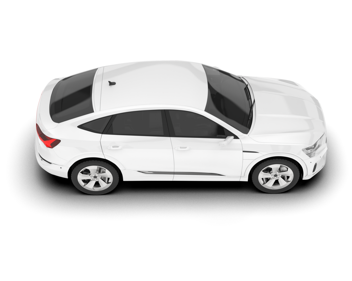 White SUV on transparent background. 3d rendering - illustration png