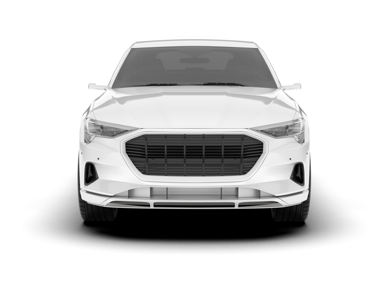 White SUV on transparent background. 3d rendering - illustration png