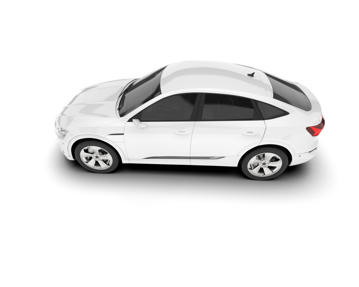 White SUV on transparent background. 3d rendering - illustration png