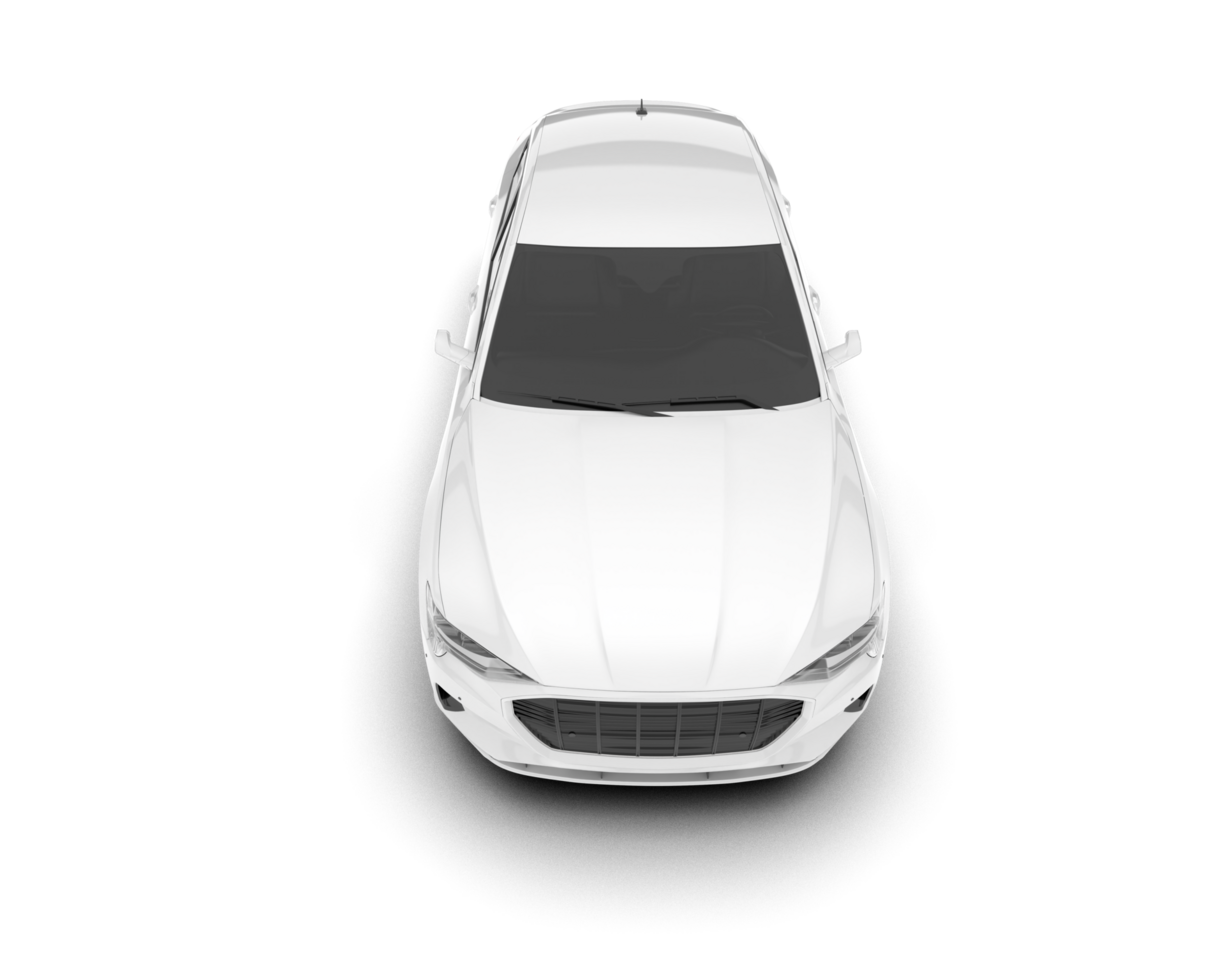 White SUV on transparent background. 3d rendering - illustration png