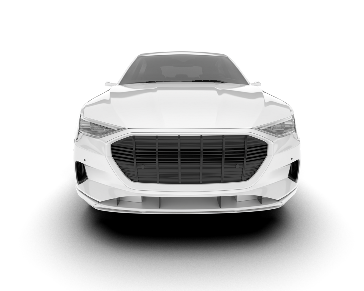 White SUV on transparent background. 3d rendering - illustration png