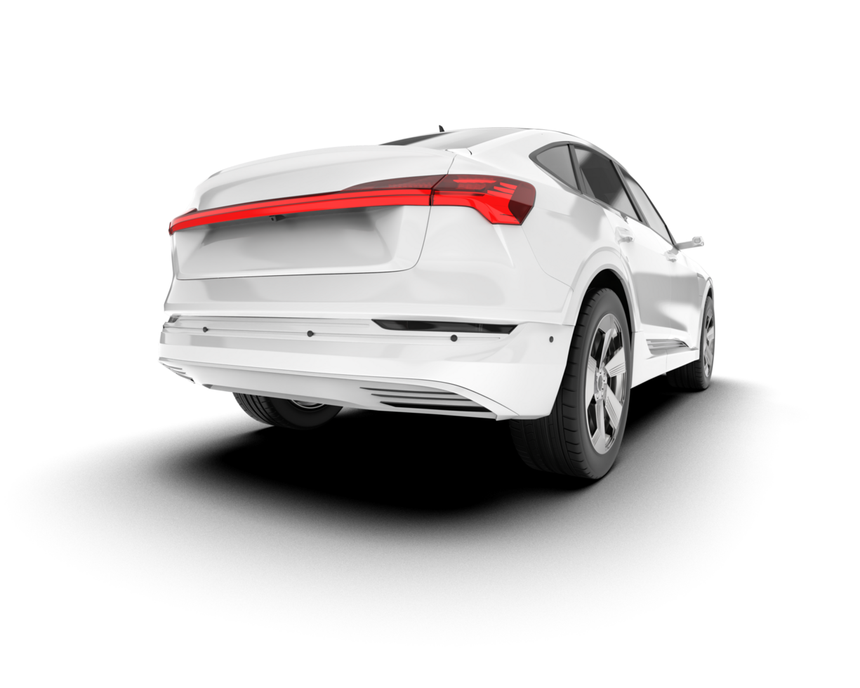 White SUV on transparent background. 3d rendering - illustration png