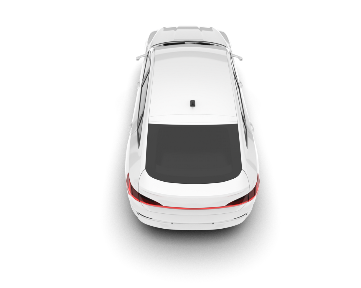 White SUV on transparent background. 3d rendering - illustration png