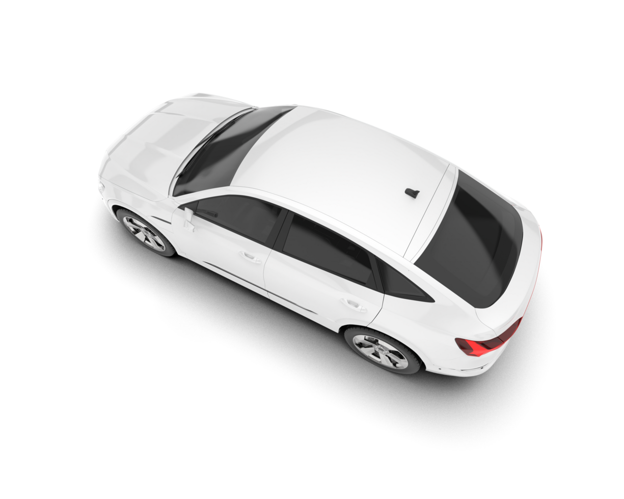 White SUV on transparent background. 3d rendering - illustration png
