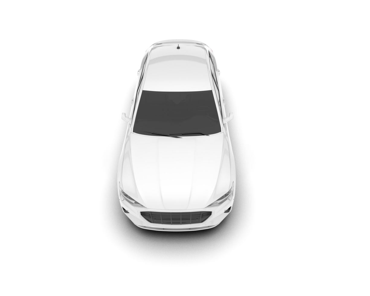 White SUV on transparent background. 3d rendering - illustration png