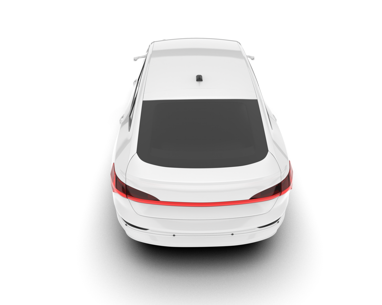 White SUV on transparent background. 3d rendering - illustration png