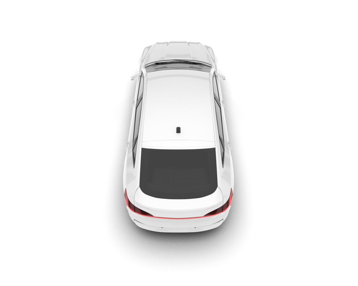 White SUV on transparent background. 3d rendering - illustration png