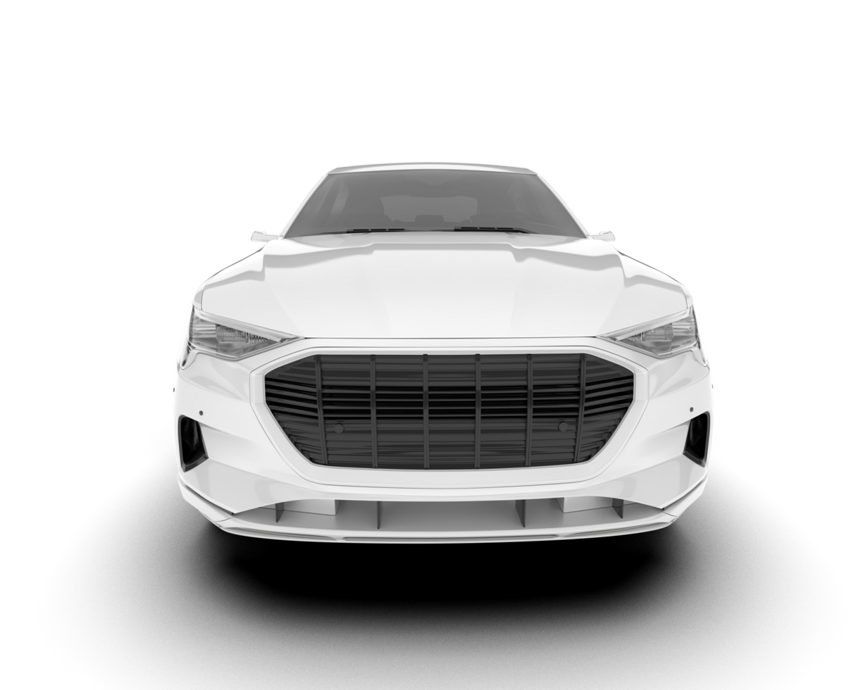 White SUV on transparent background. 3d rendering - illustration png