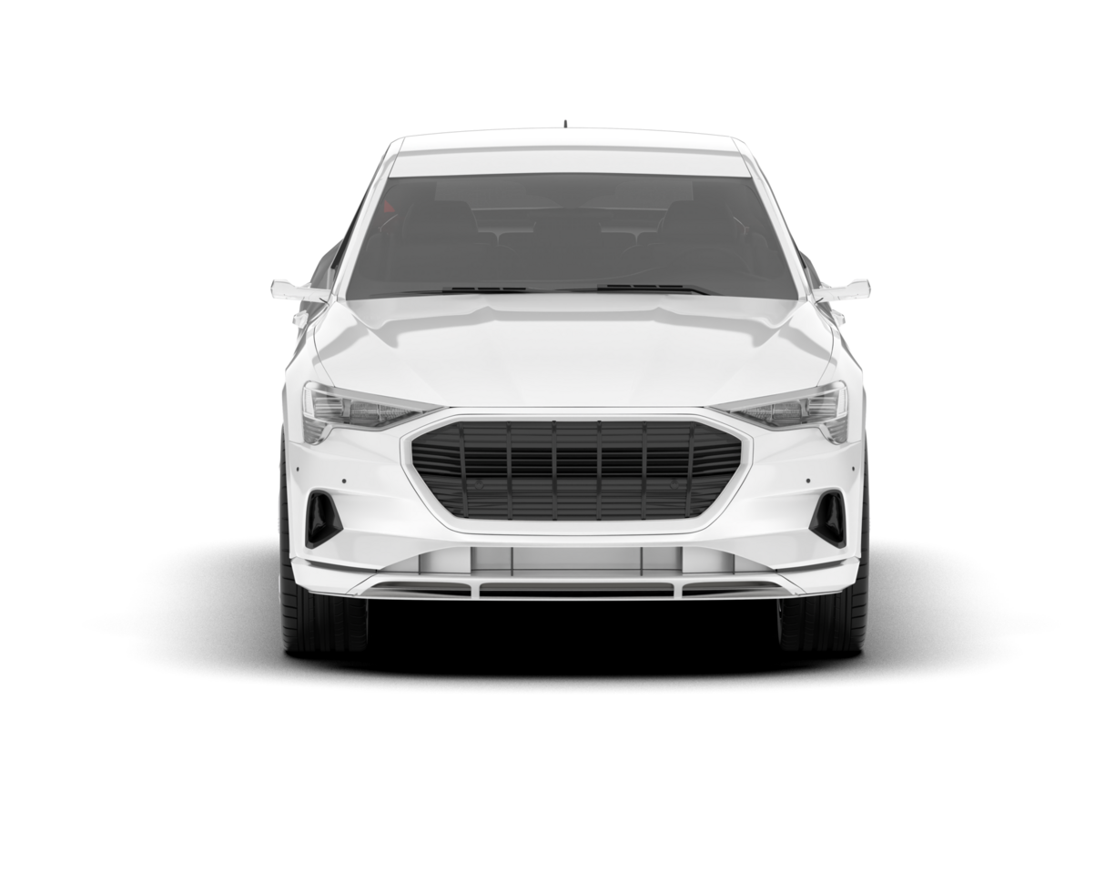 White SUV on transparent background. 3d rendering - illustration png
