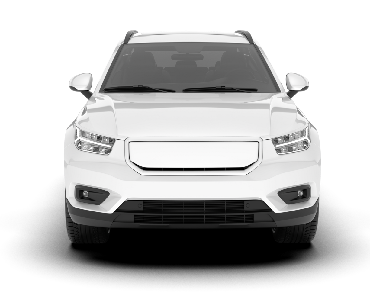 White SUV on transparent background. 3d rendering - illustration png