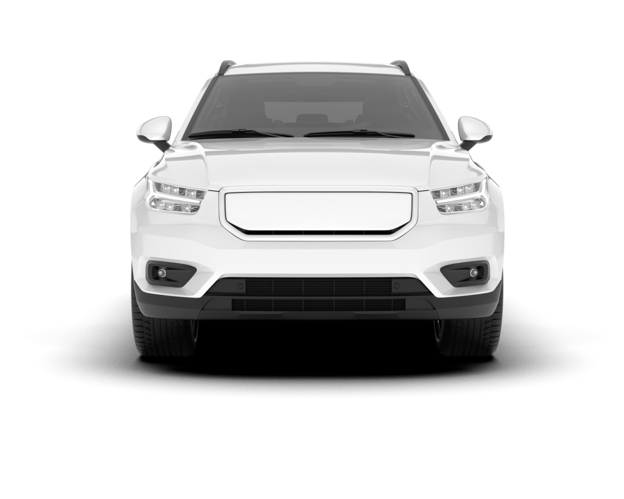 White SUV on transparent background. 3d rendering - illustration png