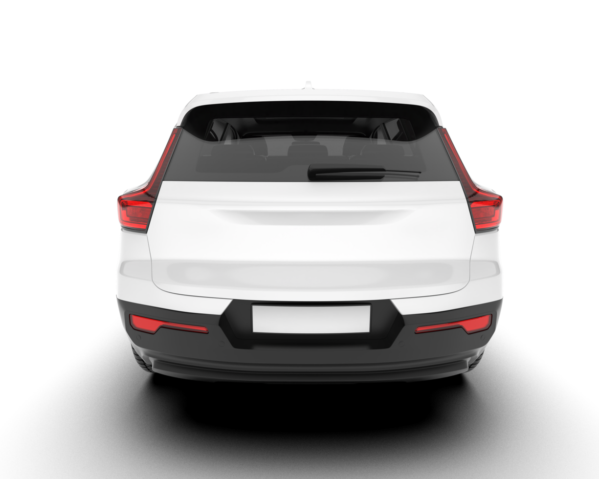 White SUV on transparent background. 3d rendering - illustration png