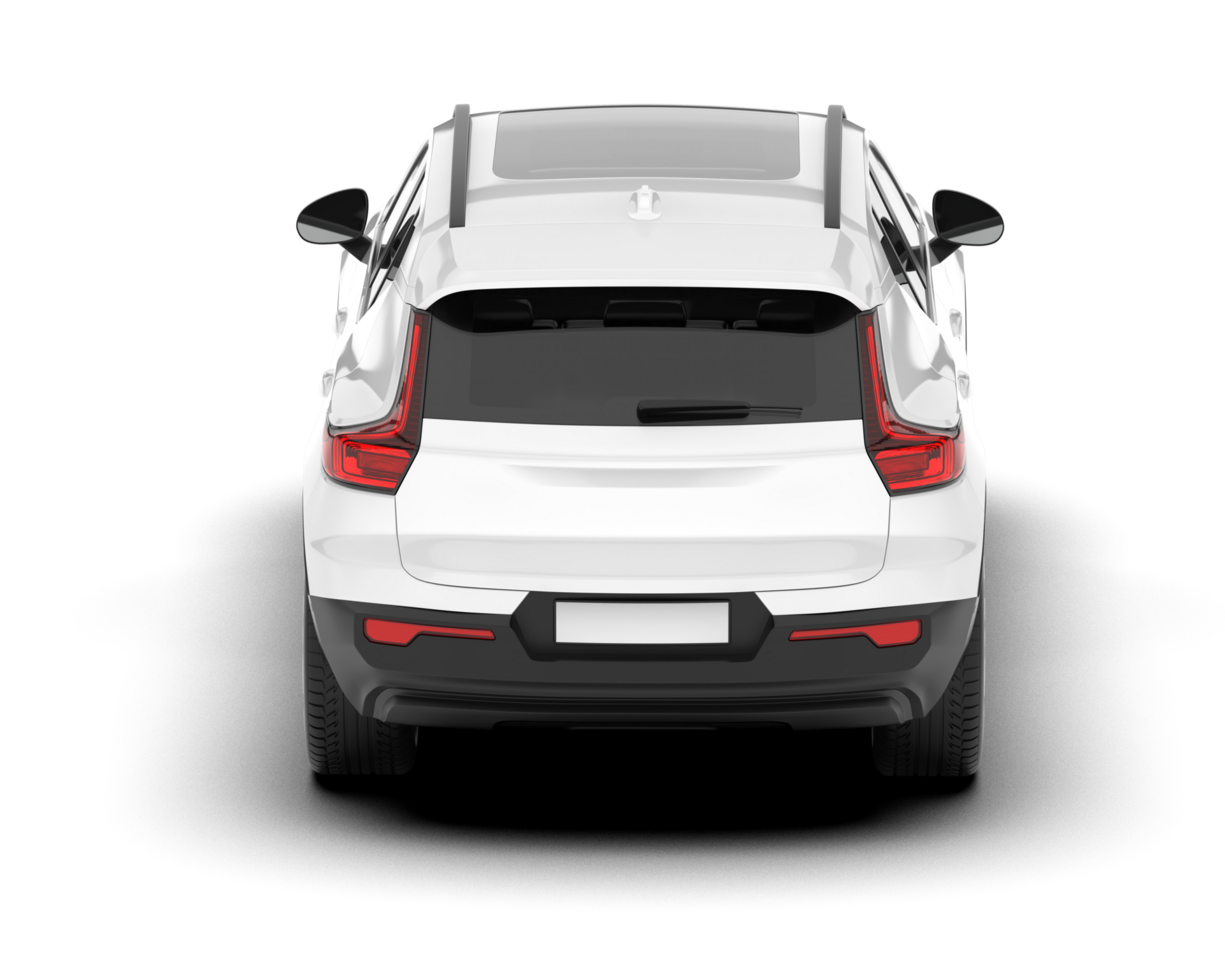 White SUV on transparent background. 3d rendering - illustration png