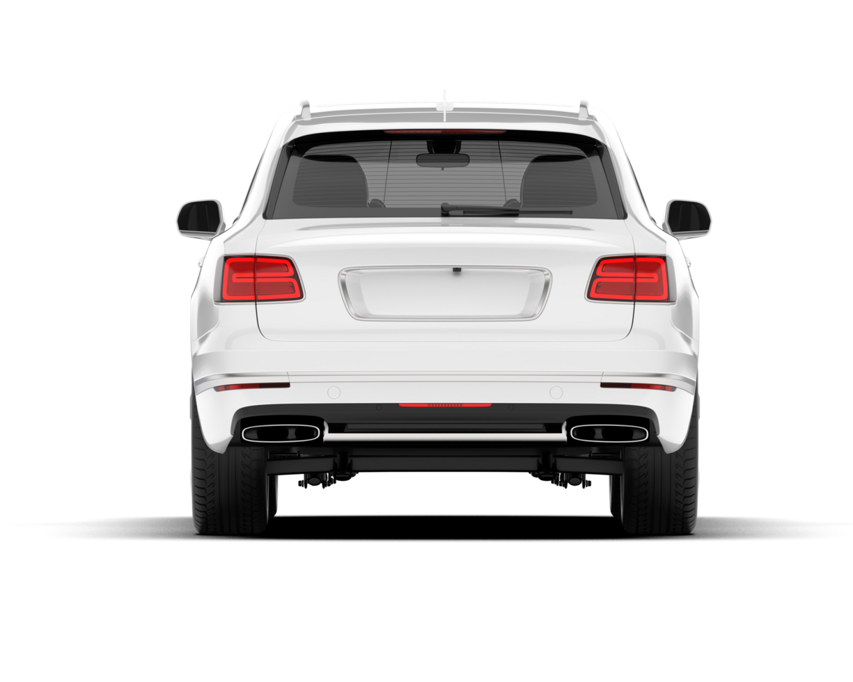 White SUV on transparent background. 3d rendering - illustration png