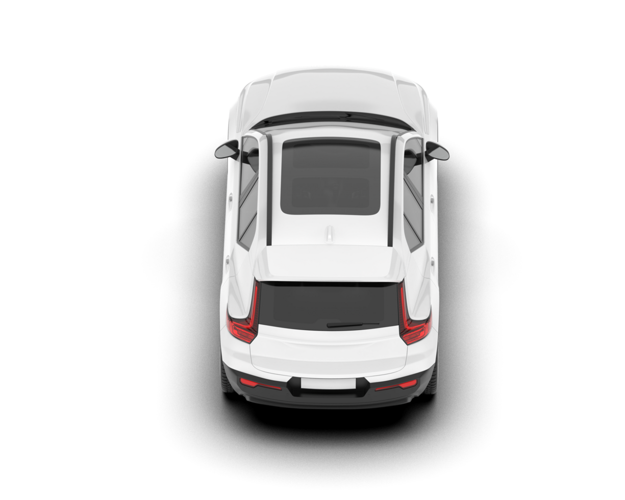 White SUV on transparent background. 3d rendering - illustration png