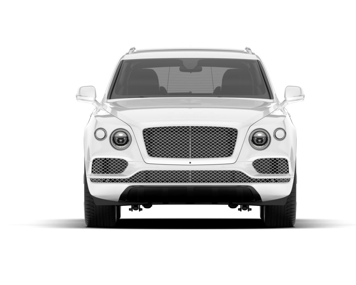 White SUV on transparent background. 3d rendering - illustration png