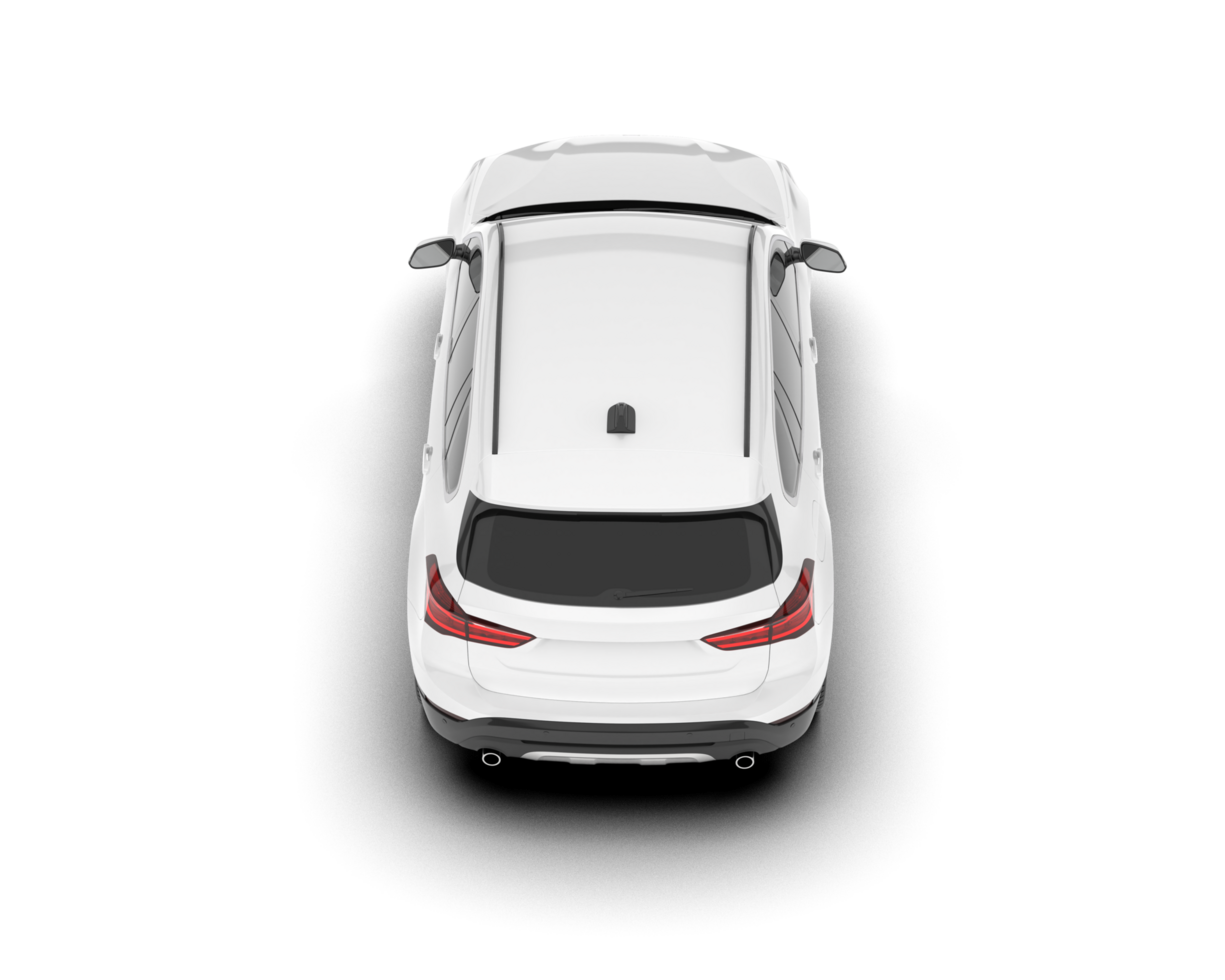 White SUV on transparent background. 3d rendering - illustration png