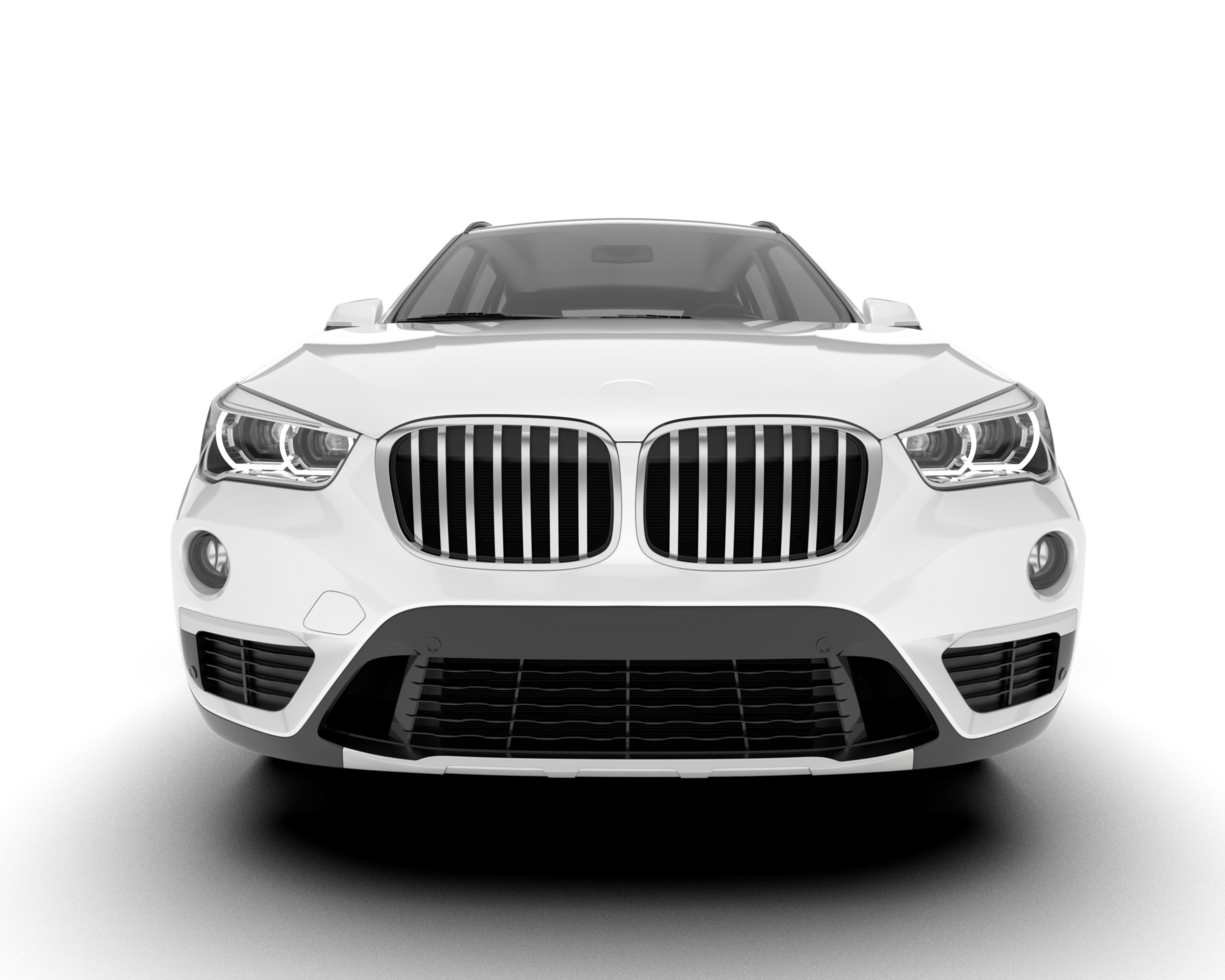 White SUV on transparent background. 3d rendering - illustration png