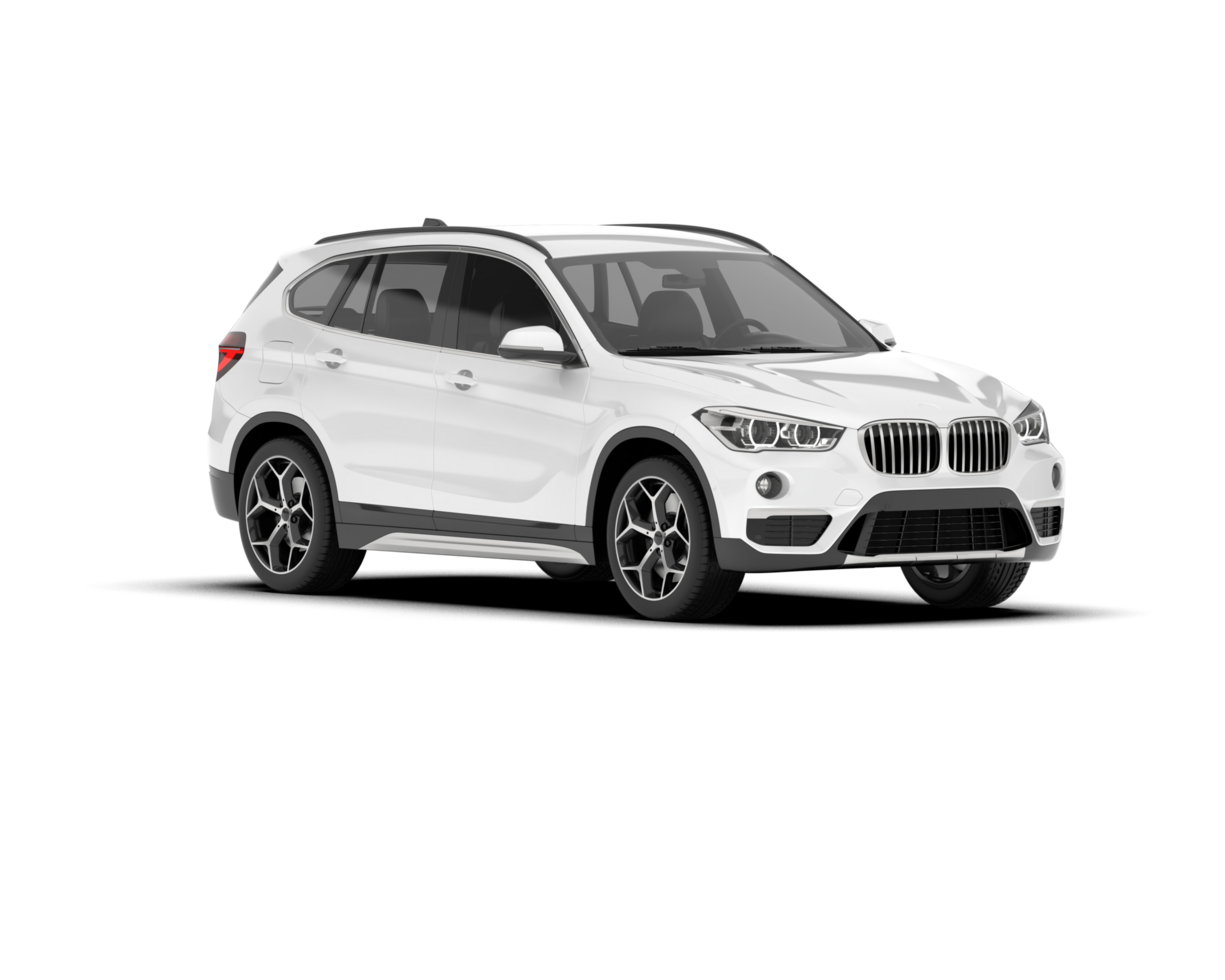 White SUV on transparent background. 3d rendering - illustration png