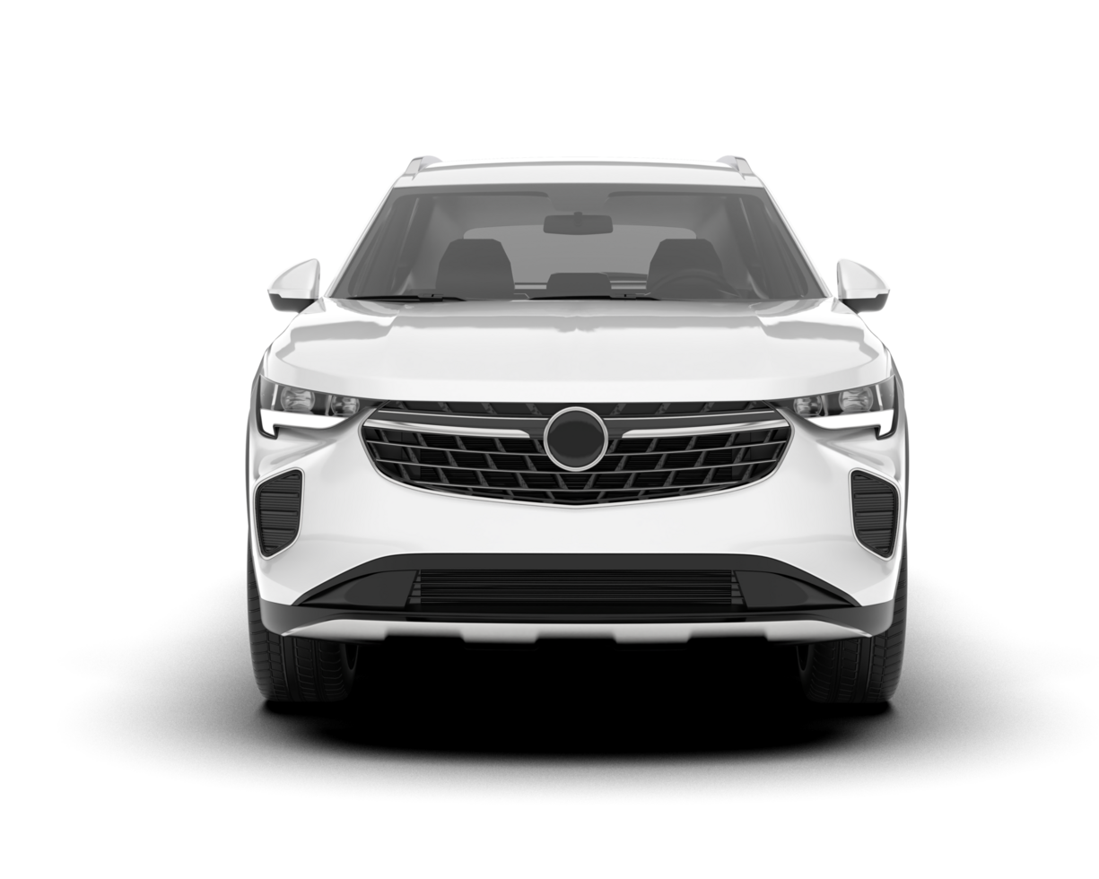 White SUV on transparent background. 3d rendering - illustration png