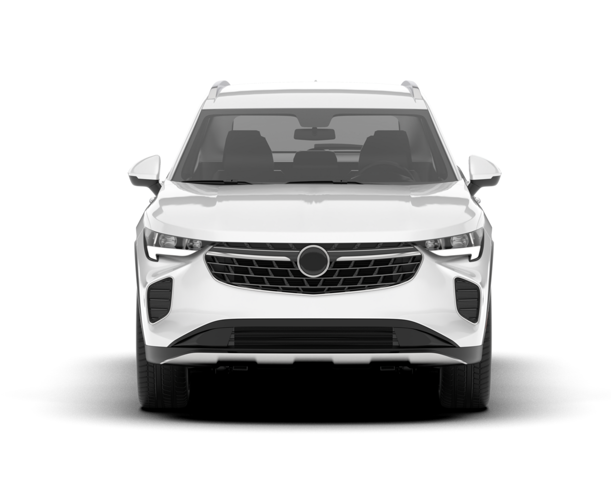 White SUV on transparent background. 3d rendering - illustration png