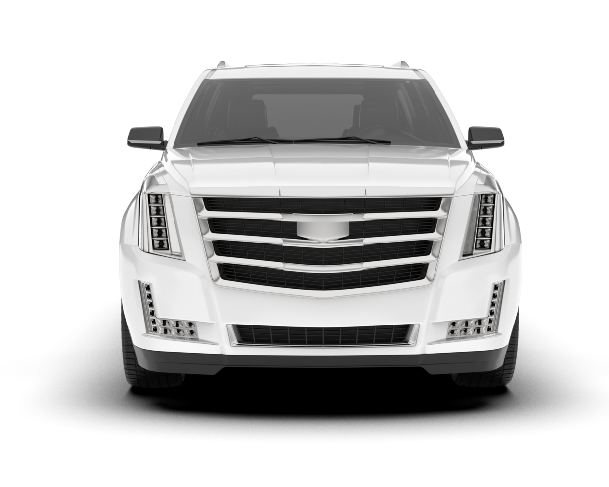 White SUV on transparent background. 3d rendering - illustration png