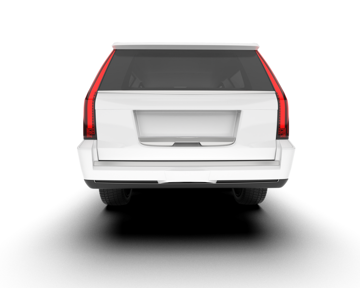 White SUV on transparent background. 3d rendering - illustration png
