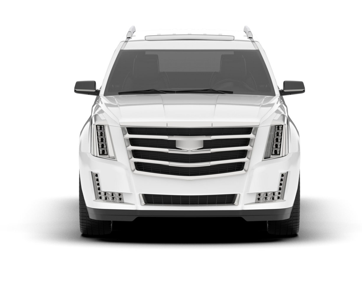 White SUV on transparent background. 3d rendering - illustration png