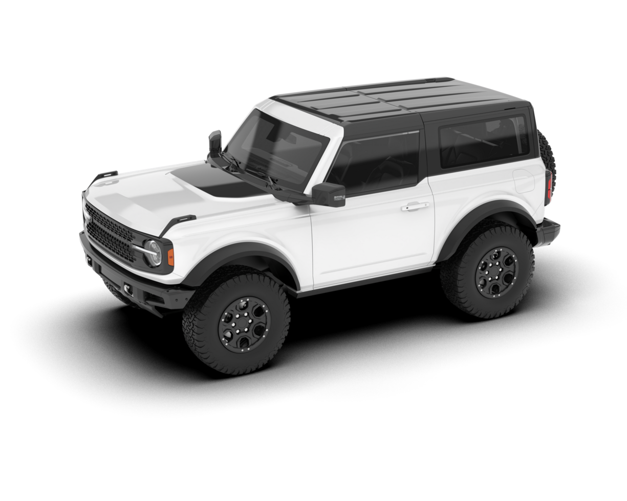 White SUV on transparent background. 3d rendering - illustration png