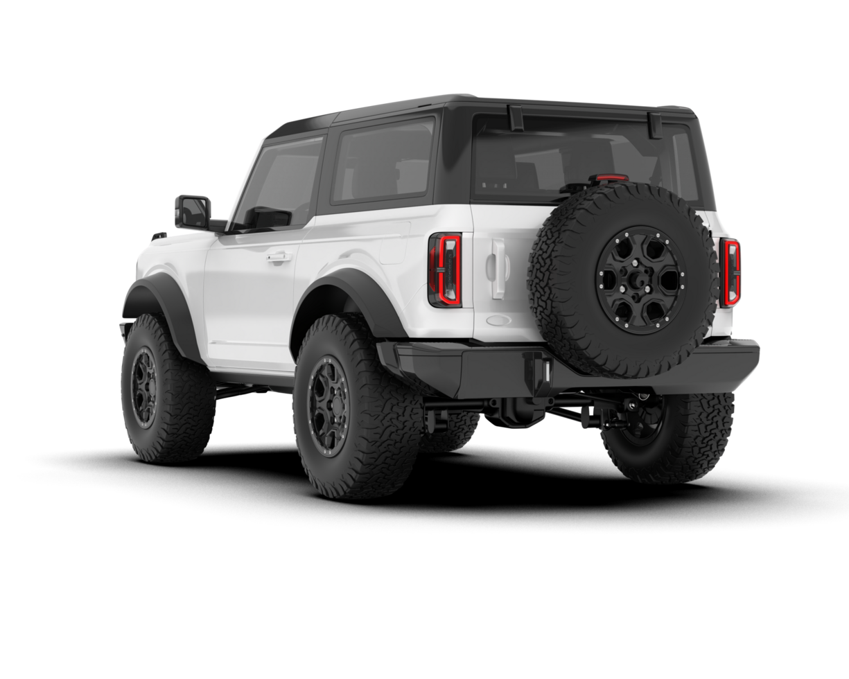 White SUV on transparent background. 3d rendering - illustration png